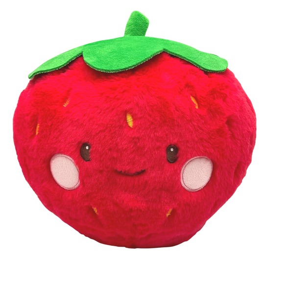 PINK SKY Weighted Snug Bud Strawberry Plush Toy Fruit Stuffed Animal Kawaii Cute - Picture 1 of 6